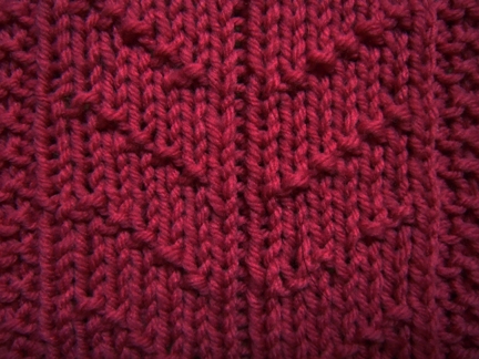 little chevron rib knitting stitch